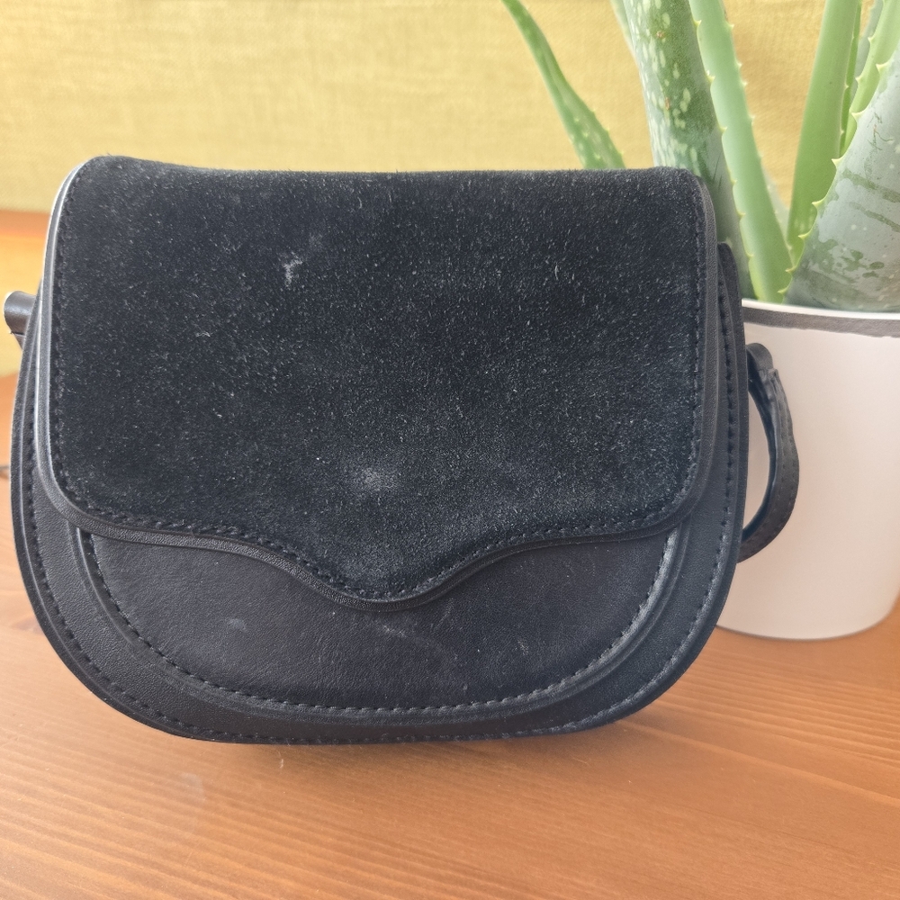 Rebecca Minkoff Black Suede and Leather Women's Crossbody Bag